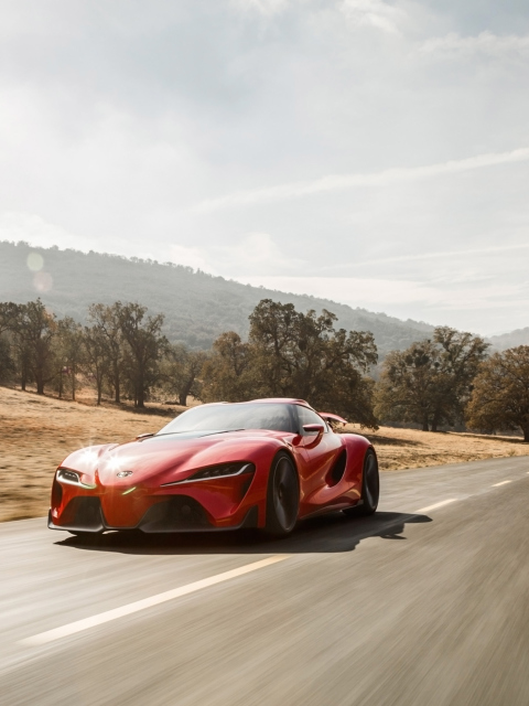 Das 2014 Toyota Ft 1 Concept Front Angle Wallpaper 480x640