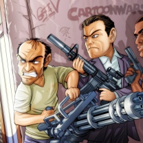 Das GTA Cartoon Wallpaper 208x208