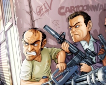 Das GTA Cartoon Wallpaper 220x176
