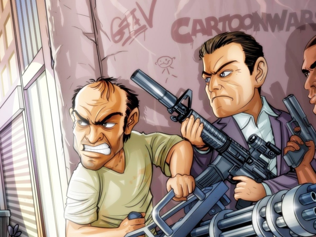 Das GTA Cartoon Wallpaper 640x480
