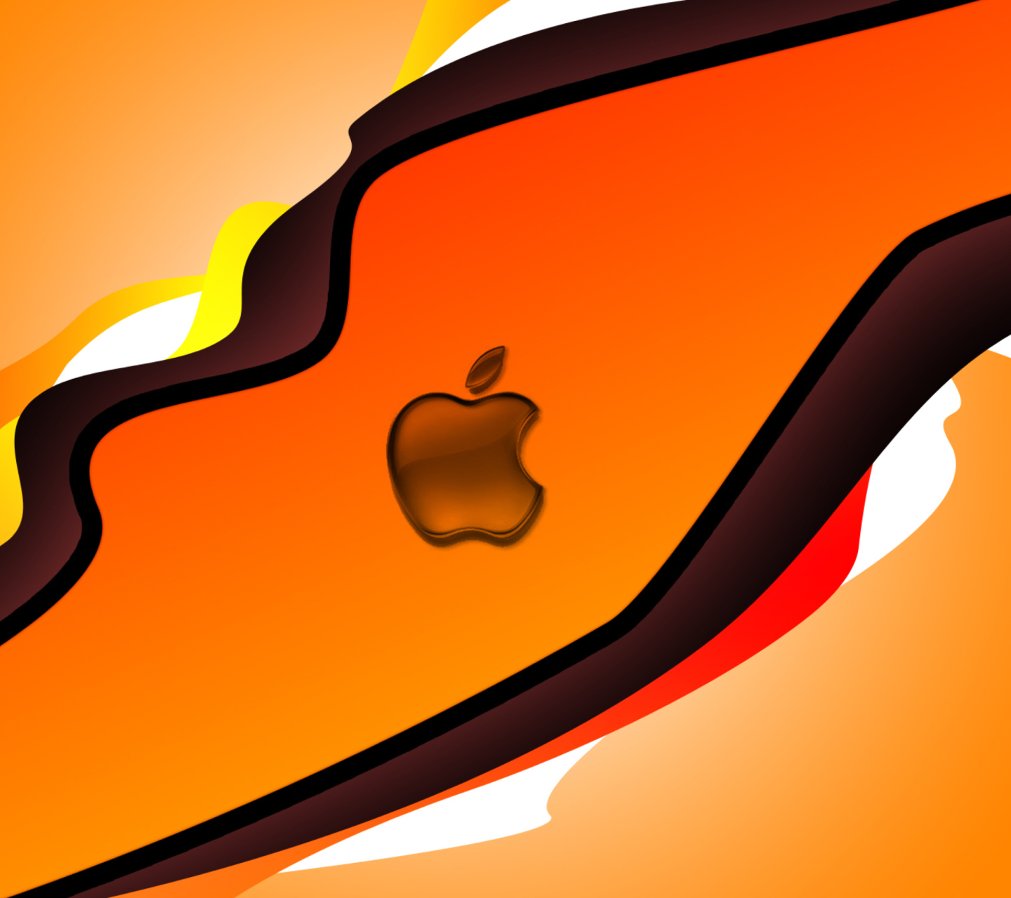 Das Orange Apple Wallpaper 1440x1280