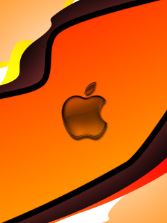 Das Orange Apple Wallpaper 240x320