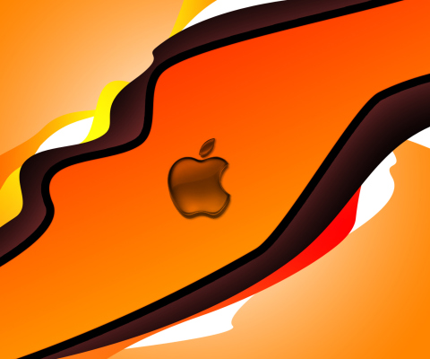 Orange Apple wallpaper 480x400