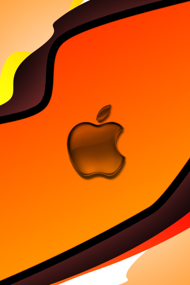 Das Orange Apple Wallpaper 640x960