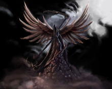 Sfondi Grim Black Angel 220x176