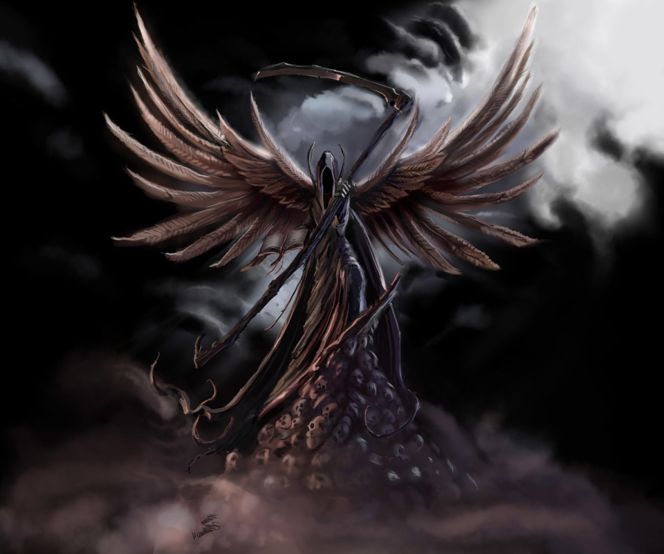 Sfondi Grim Black Angel 960x800