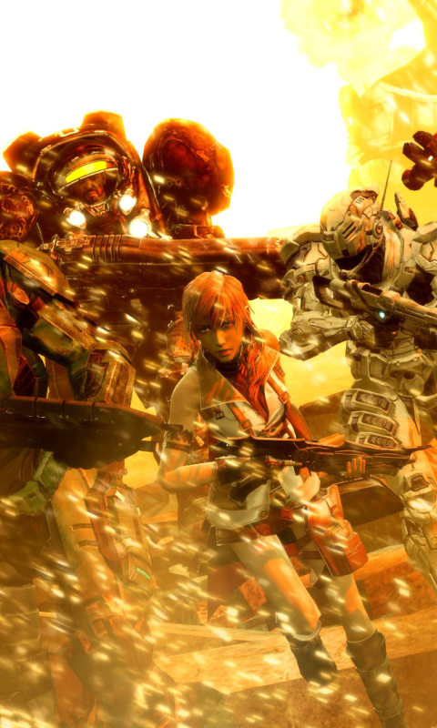 Обои Mass effect, Shepard, Halo, Final fantasy 13, Dead space Characters 480x800