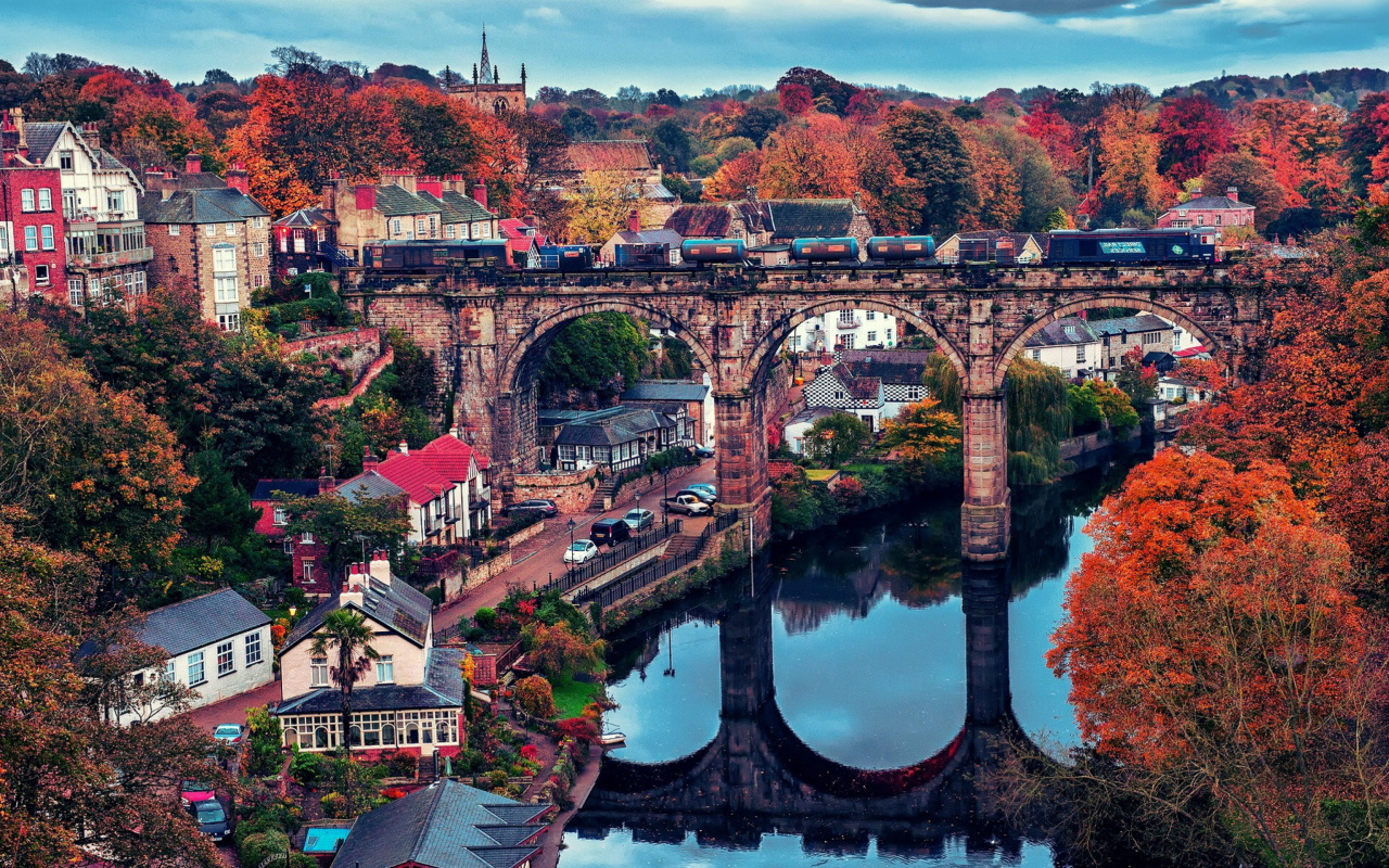 Обои Knaresborough In North Yorkshire 1280x800