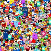 Обои Cartoon Stickers 208x208