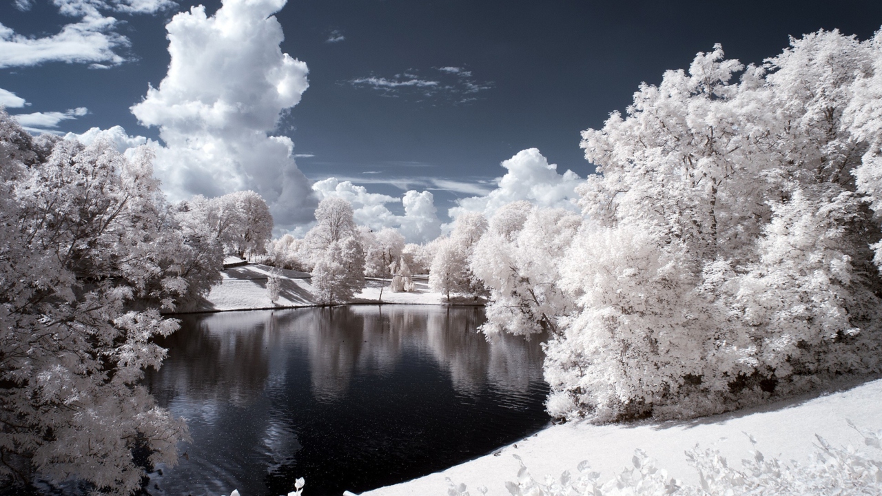 Das Snowy Landscape Wallpaper 1280x720