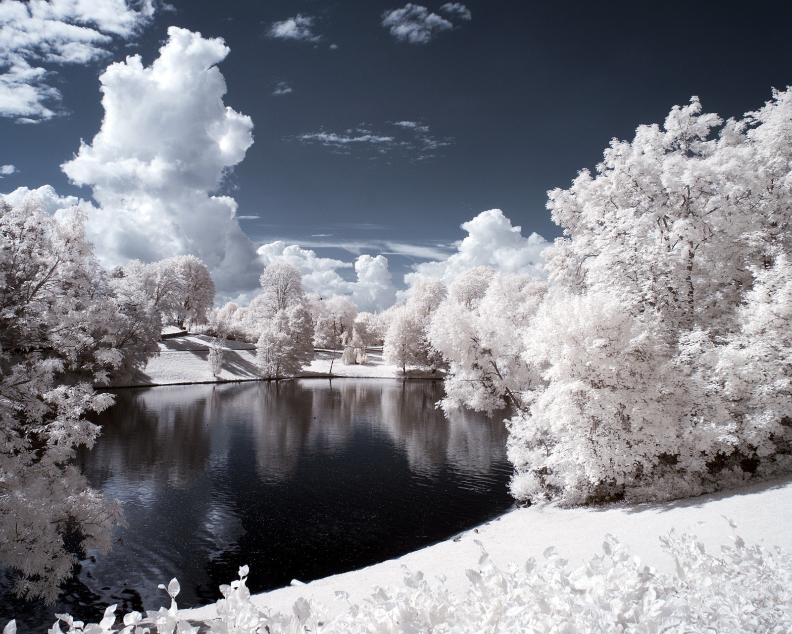 Das Snowy Landscape Wallpaper 1600x1280