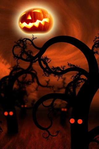 Halloween Night And Costumes wallpaper 320x480
