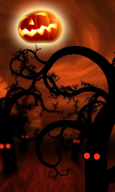 Halloween Night And Costumes wallpaper 480x800