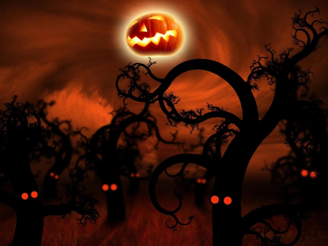 Das Halloween Night And Costumes Wallpaper 640x480