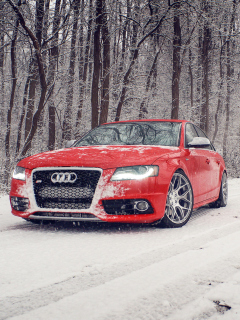 Red Audi S4 screenshot #1 240x320