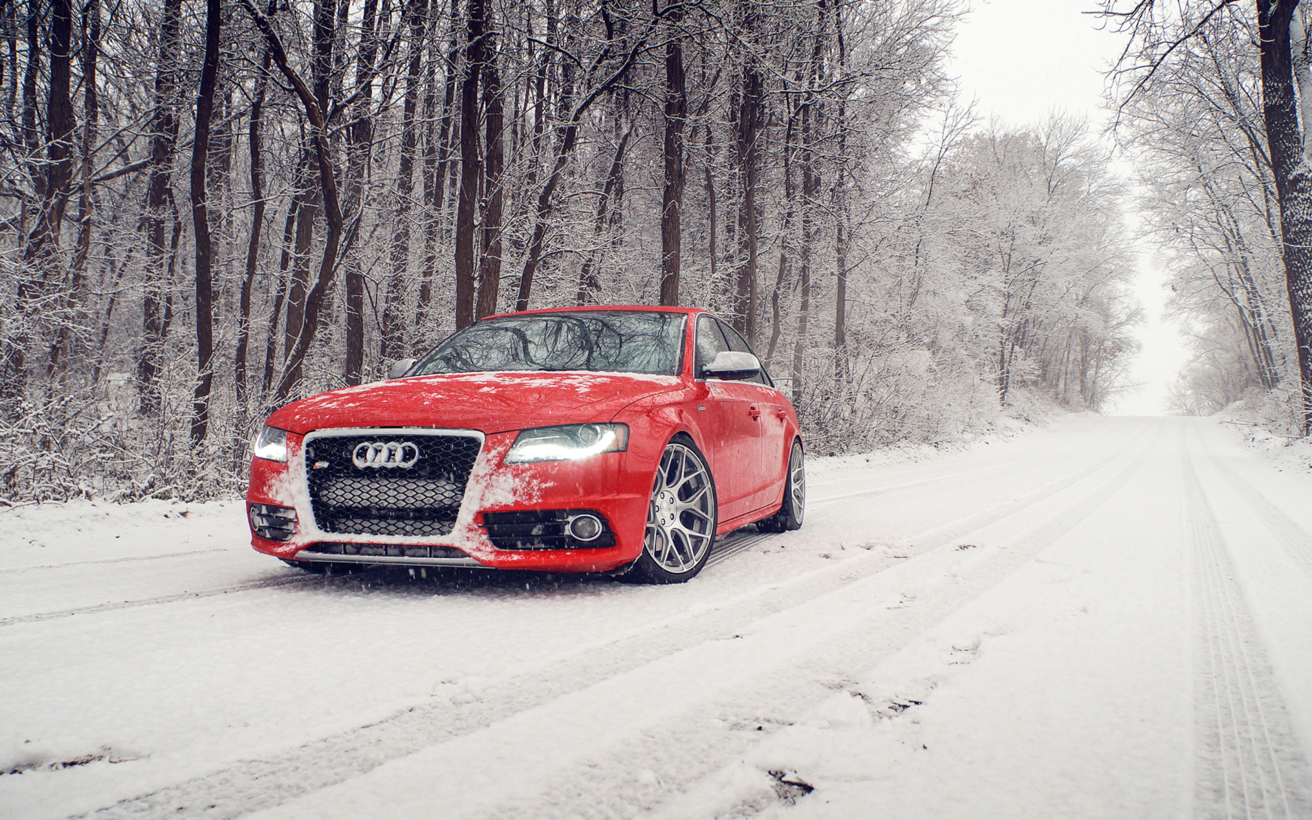 Red Audi S4 wallpaper 2560x1600