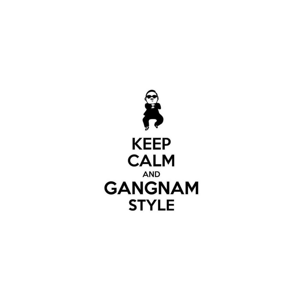 Обои Keep Calm And Gangnam Style 1024x1024