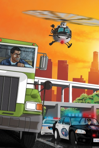 Fondo de pantalla Grand Theft Auto 5 Los Santos Fight 320x480