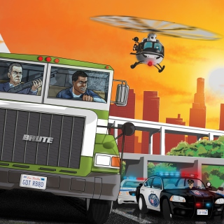 Kostenloses Grand Theft Auto 5 Los Santos Fight Wallpaper für iPad mini