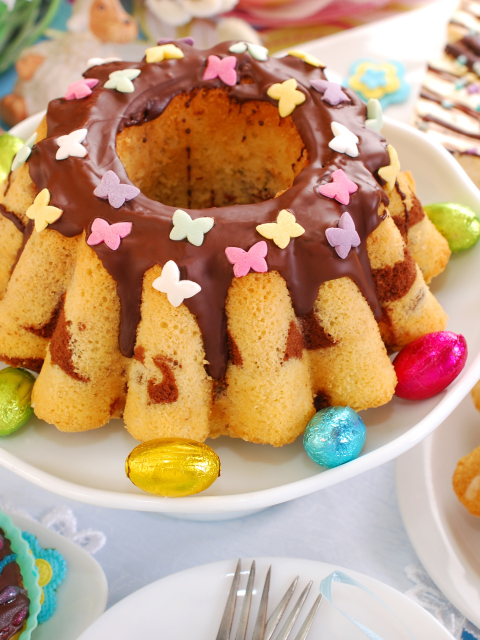 Screenshot №1 pro téma Easter Cake 480x640