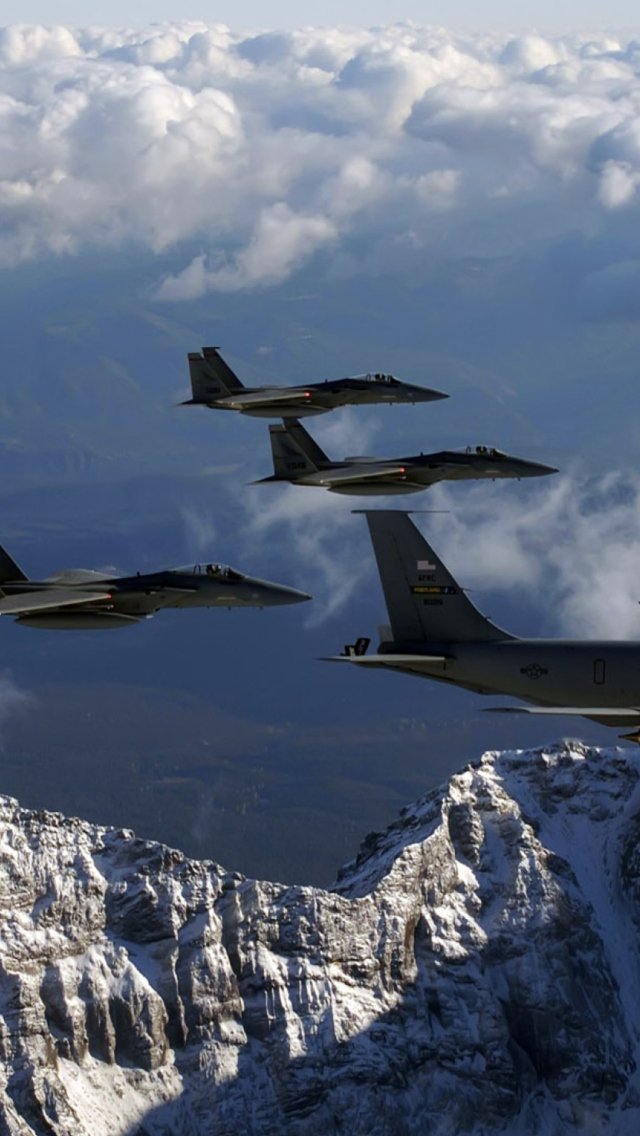 US Air Force Airplanes wallpaper 640x1136