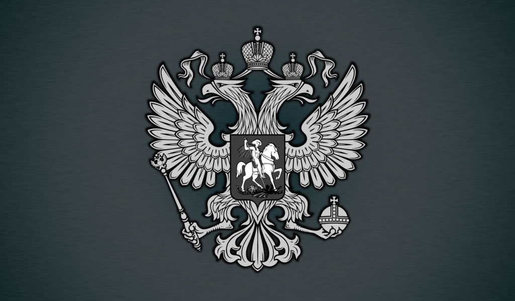 Coat of arms of Russia wallpaper 1024x600