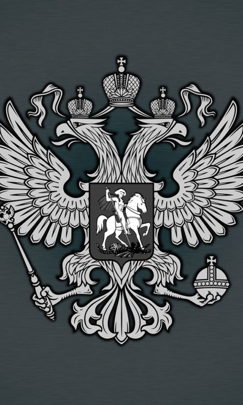 Coat of arms of Russia wallpaper 480x800