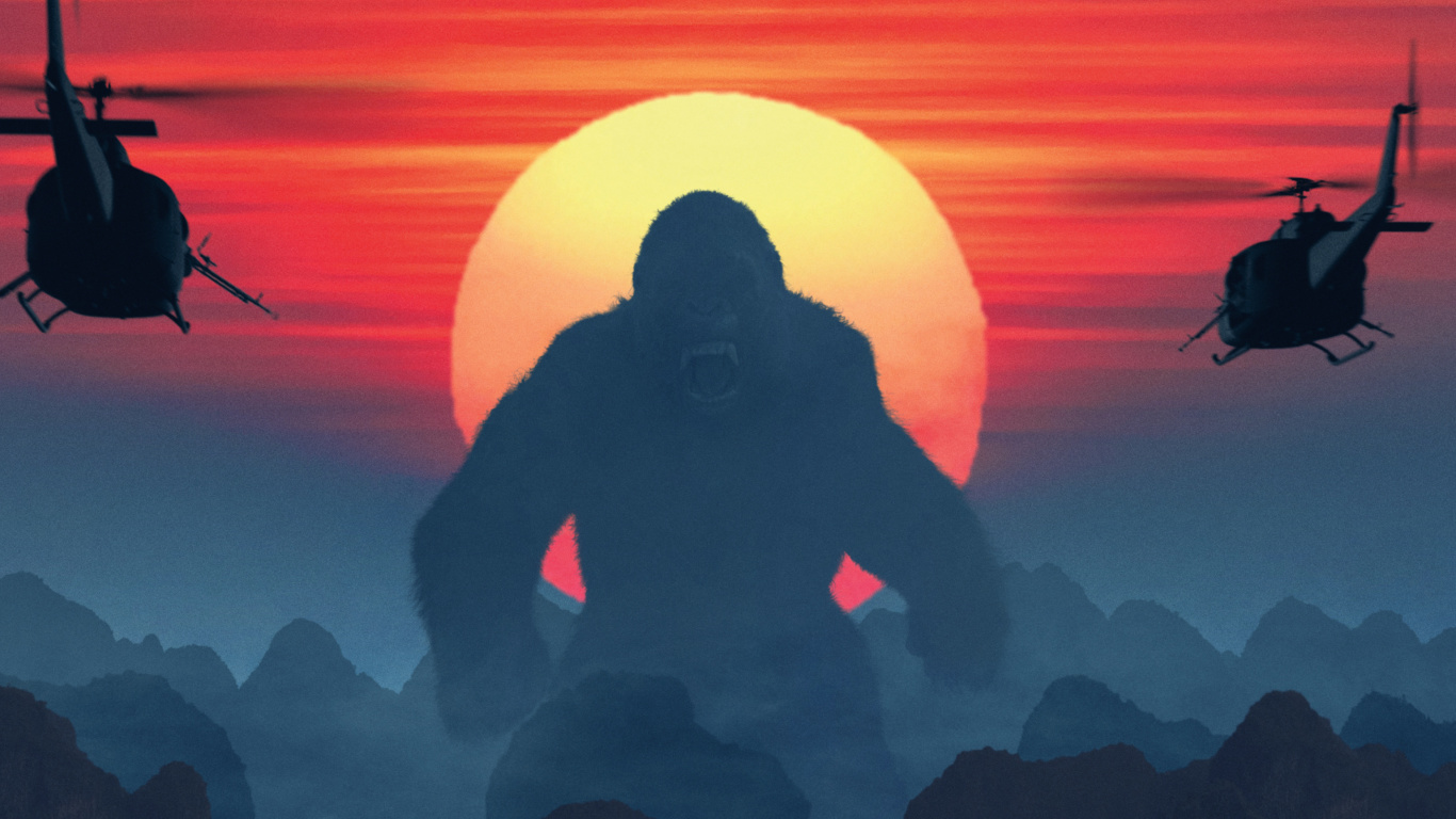 Das King Kong 2017 Wallpaper 1366x768