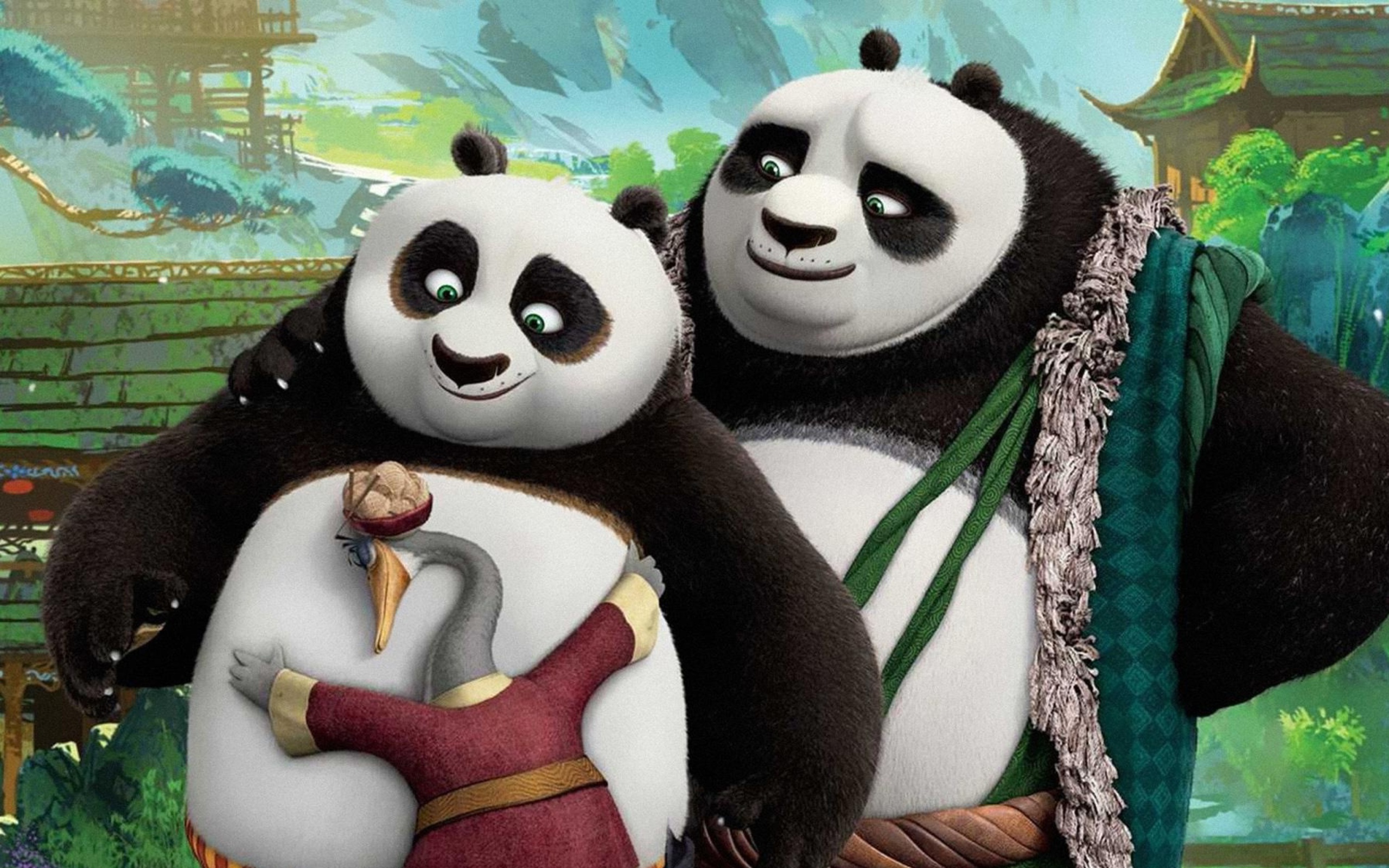 Обои Kung Fu Panda 3 Family 2560x1600