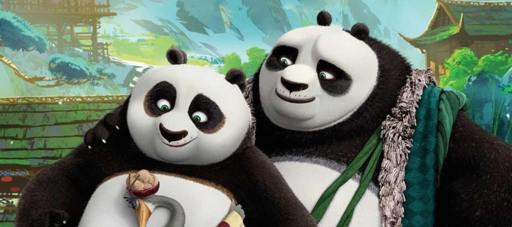 Обои Kung Fu Panda 3 Family 720x320