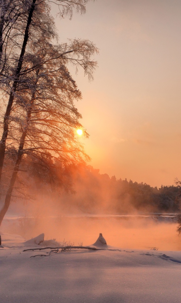 Winter Sun Over River screenshot #1 768x1280