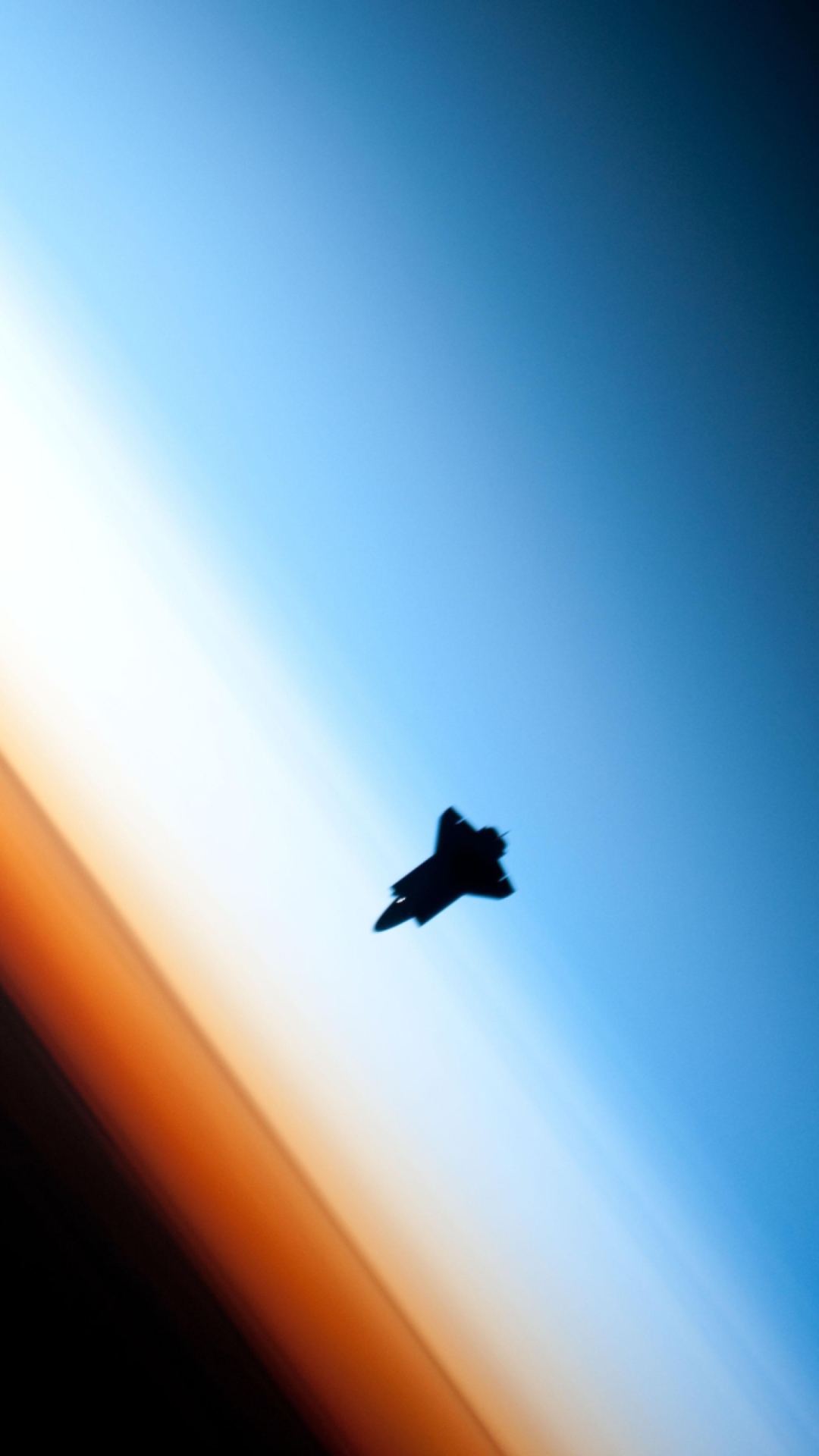Обои Shuttle In Outer Space 1080x1920
