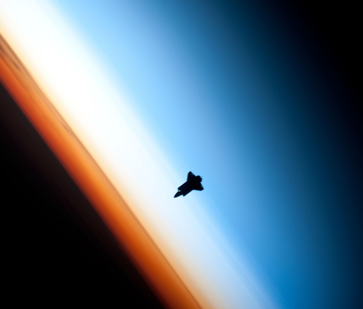 Shuttle In Outer Space wallpaper 1200x1024