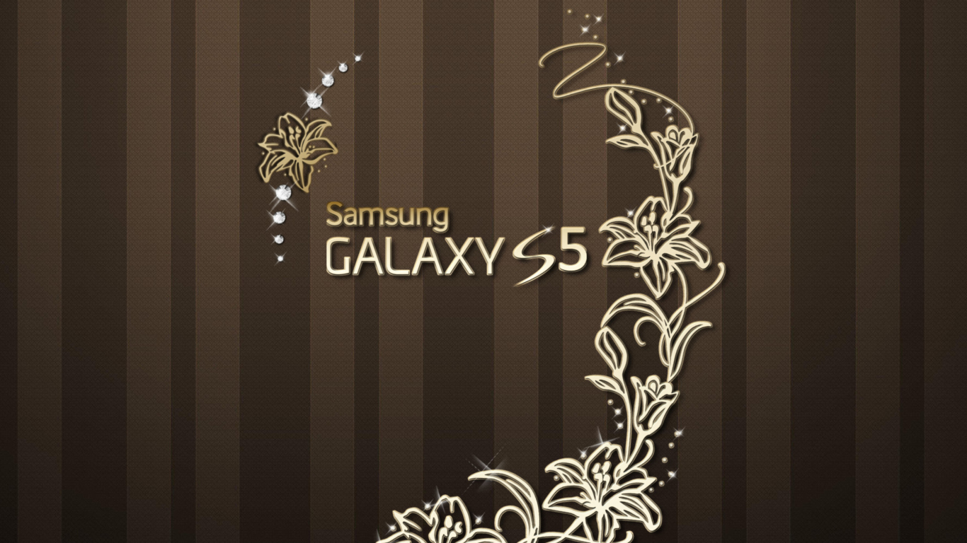 Das Samsung Galaxy S5 Golden Wallpaper 1366x768