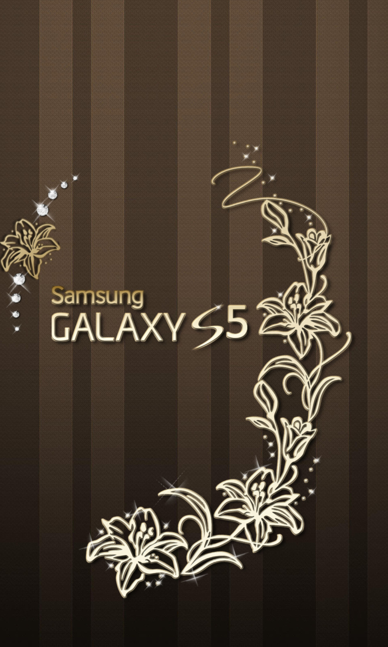 Das Samsung Galaxy S5 Golden Wallpaper 768x1280