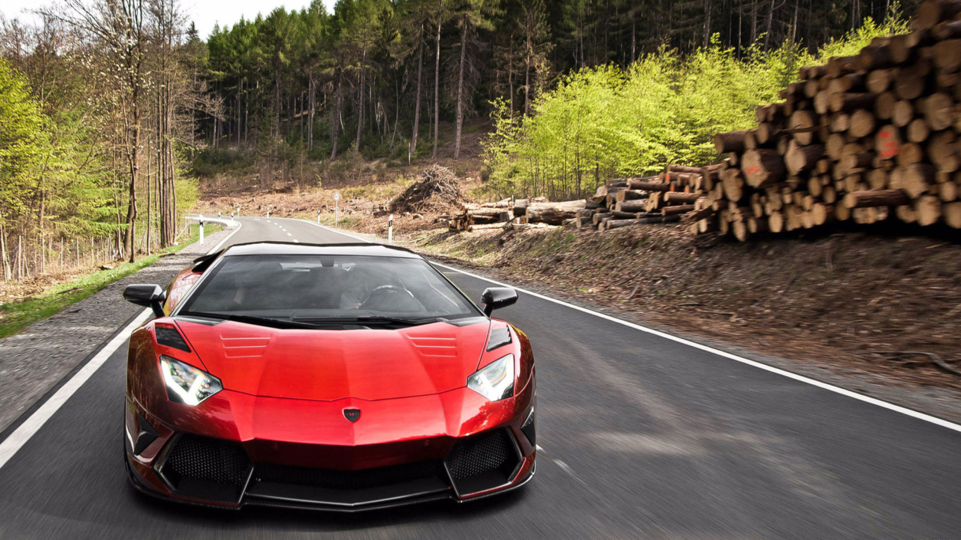 Das Lamborghini Aventador Mansory Wallpaper 1366x768