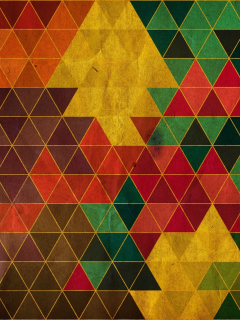 Das Colorful Triangles Wallpaper 240x320