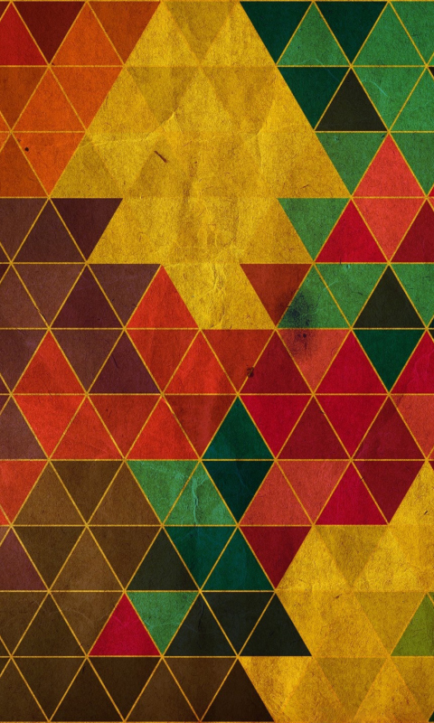 Fondo de pantalla Colorful Triangles 480x800