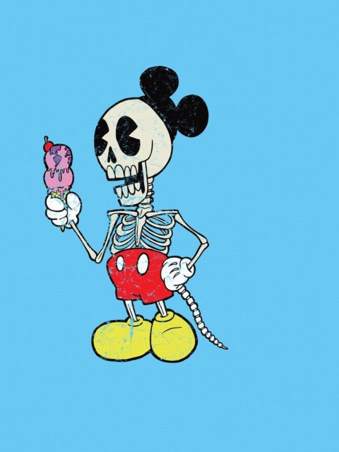 Das Mickey Mouse Skeleton Wallpaper 480x640