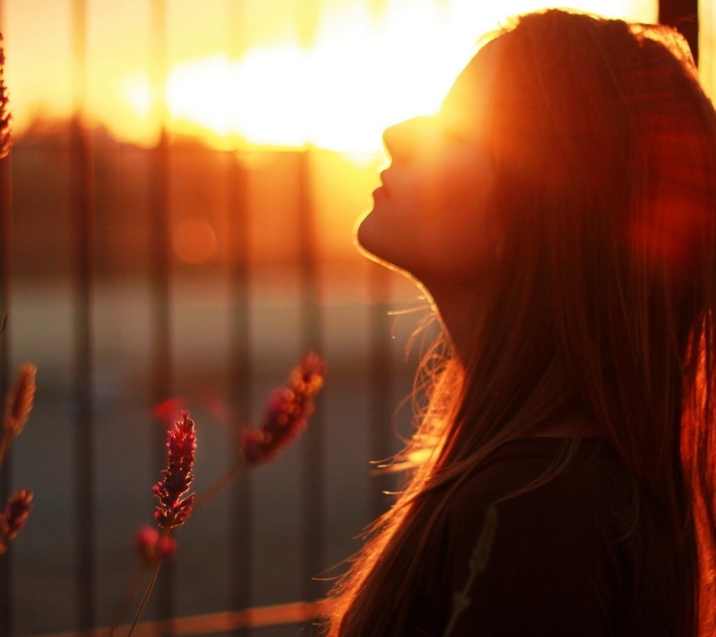 Sfondi Bokeh Girl Portrait 1440x1280