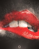 Das Red Lips Painting Wallpaper 128x160