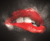 Red Lips Painting wallpaper 176x144