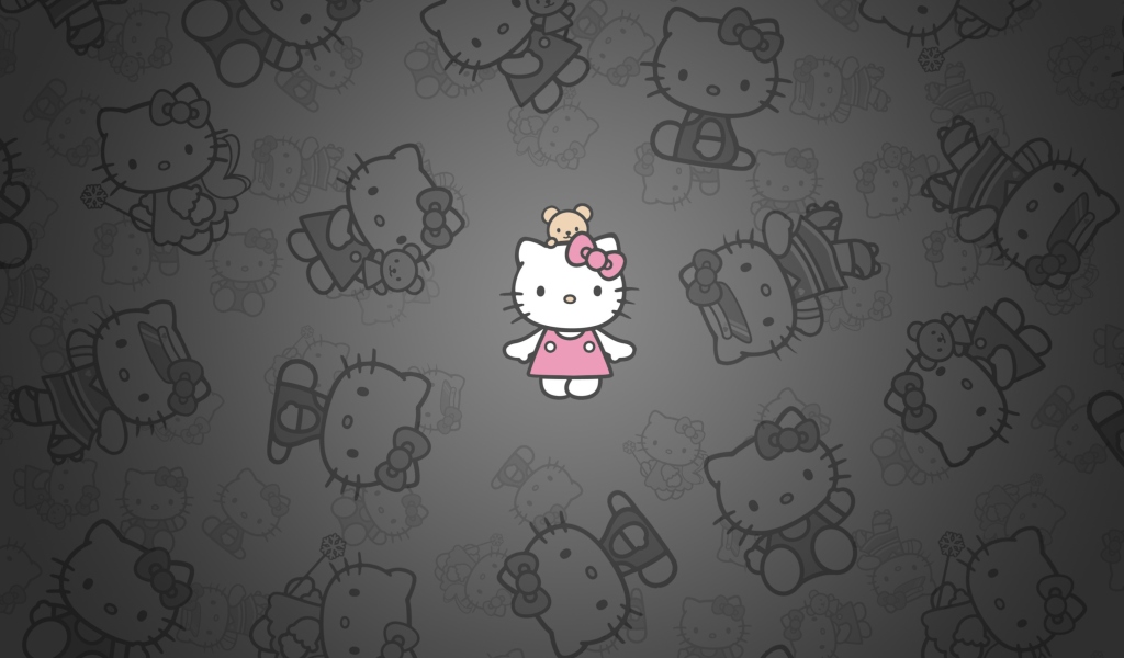 Обои Hello Kitty 1024x600