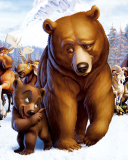 Das Brother Bear Cartoon Wallpaper 128x160