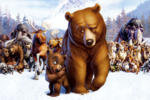 Das Brother Bear Cartoon Wallpaper 480x320