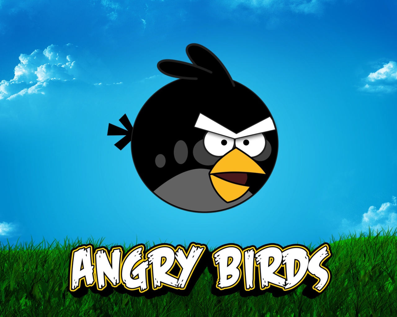 Das Angry Birds Black Wallpaper 1280x1024