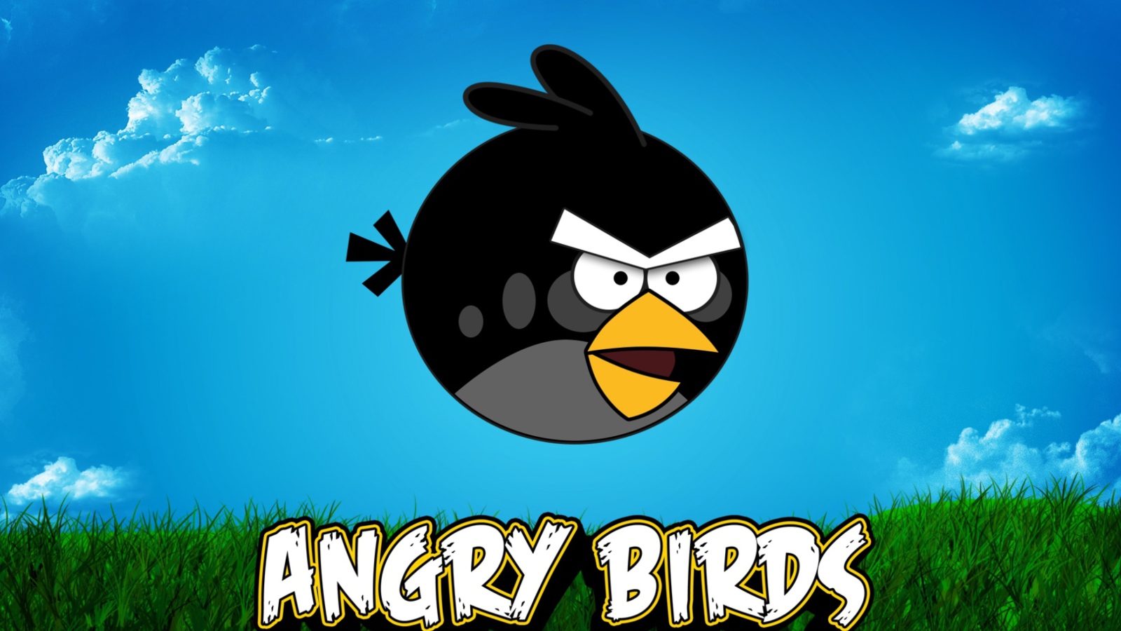 Angry Birds Black wallpaper 1600x900