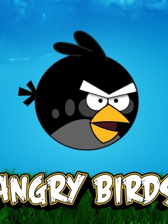 Fondo de pantalla Angry Birds Black 240x320
