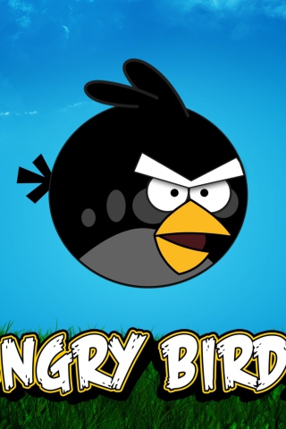 Обои Angry Birds Black 320x480