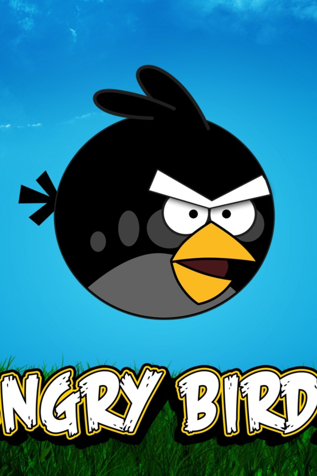 Angry Birds Black wallpaper 640x960